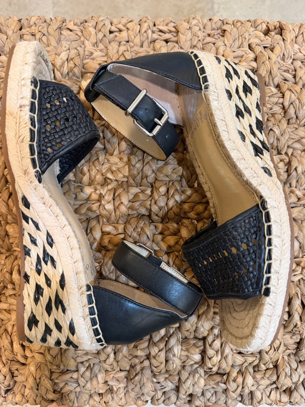 Vince Camuto Jellisa Espadrille Wedge Platform Sandals shoes sz 6